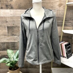 The North Face Gray Heathered Full Zip Hoodie Jacket Medium